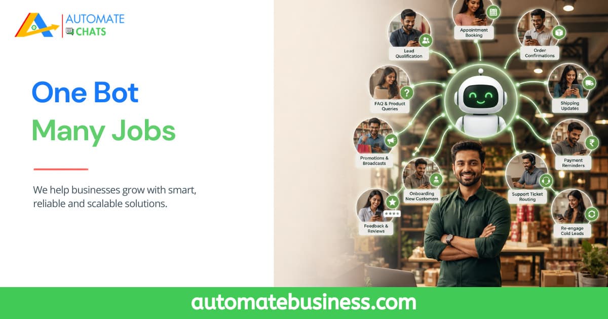 Automate Chats WhatsApp chatbot automating multiple business tasks for MSMEs.