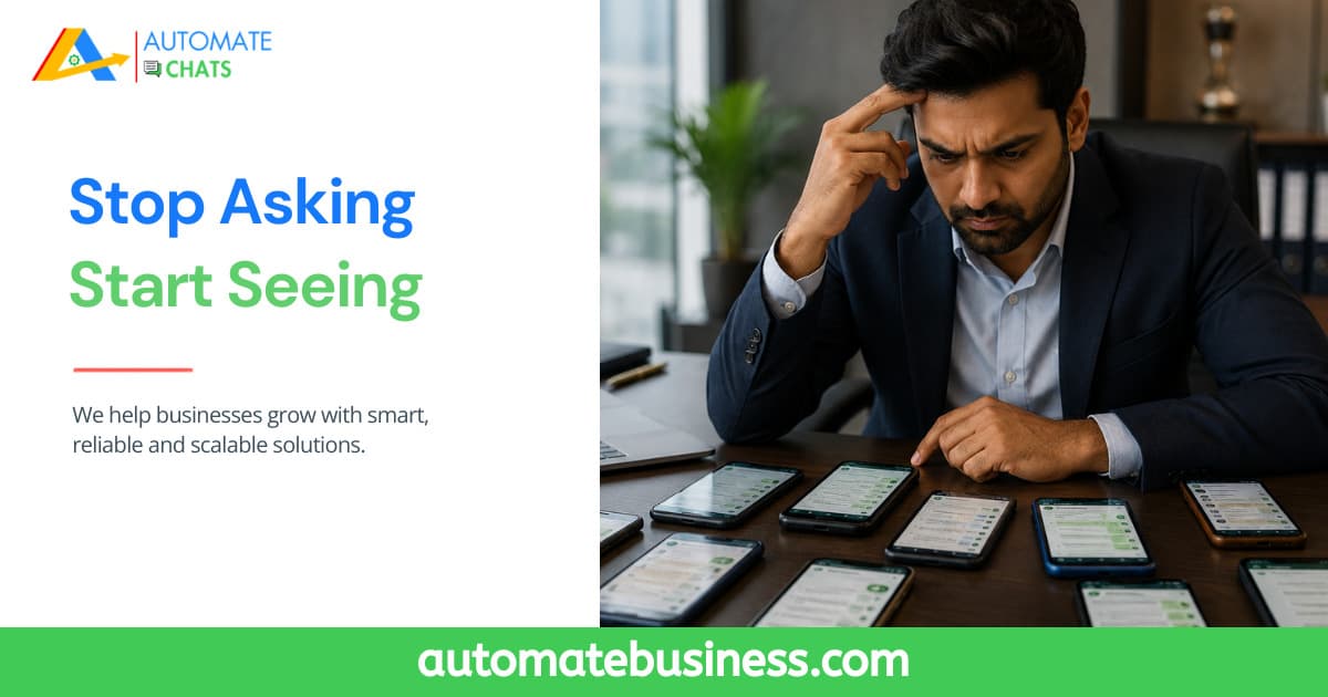 Manufacturing business using Automate Chats WhatsApp API to automate follow-ups, manage customer enquiries, and improve sales visibility through a shared team inbox